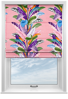Palm Springs, Pink - Roman Blind